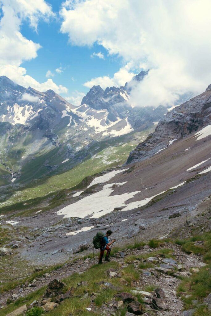 person on trail Pyrenees National Park