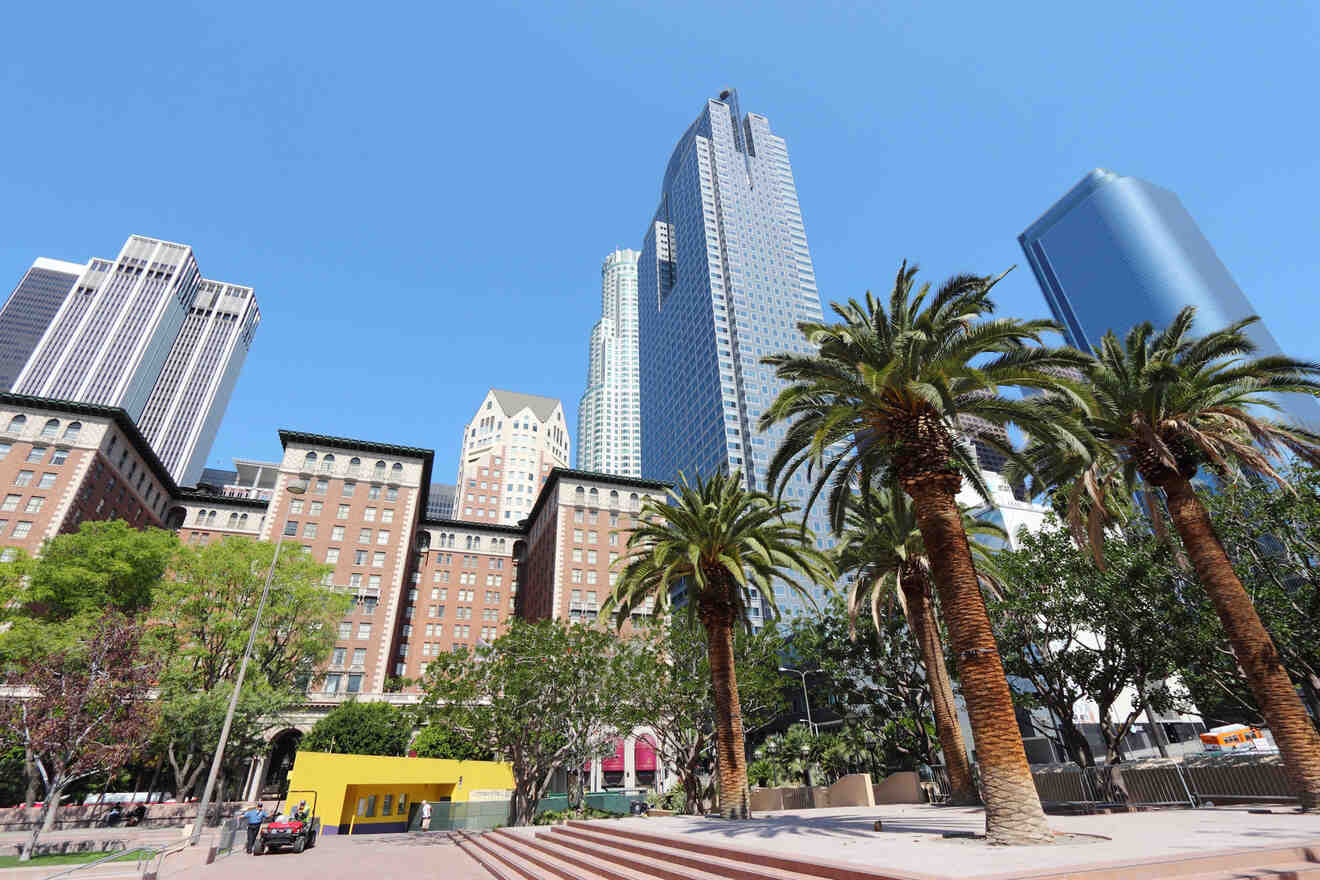 View of buildings in downtown LA