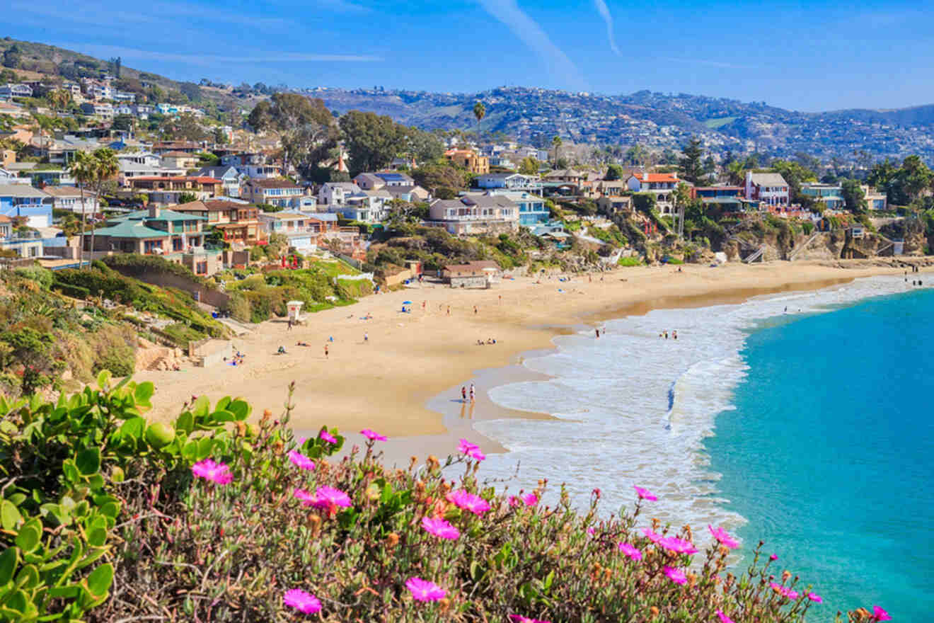 a beach with a lot of people on it