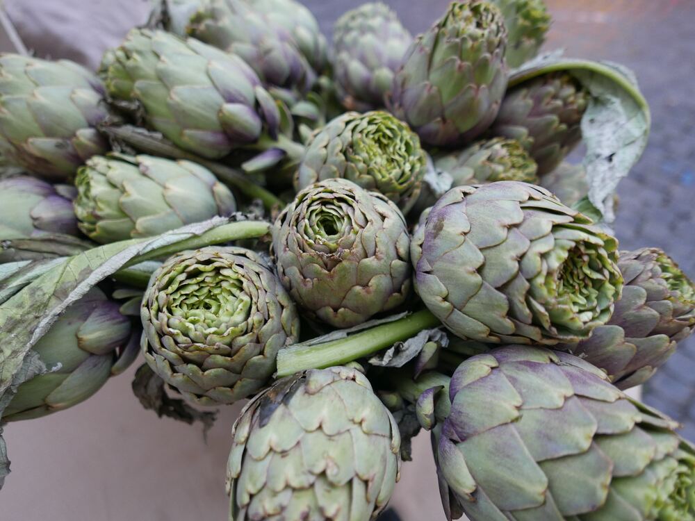 bunch of artichokes