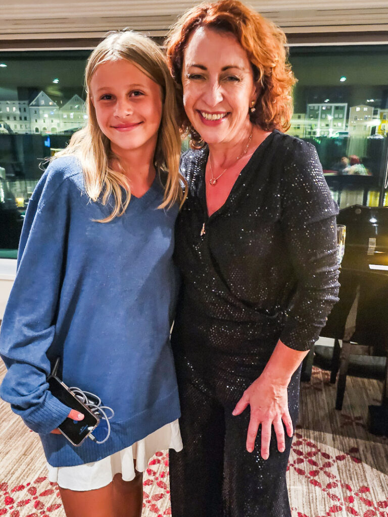 Lady and young girl having a selfie photo