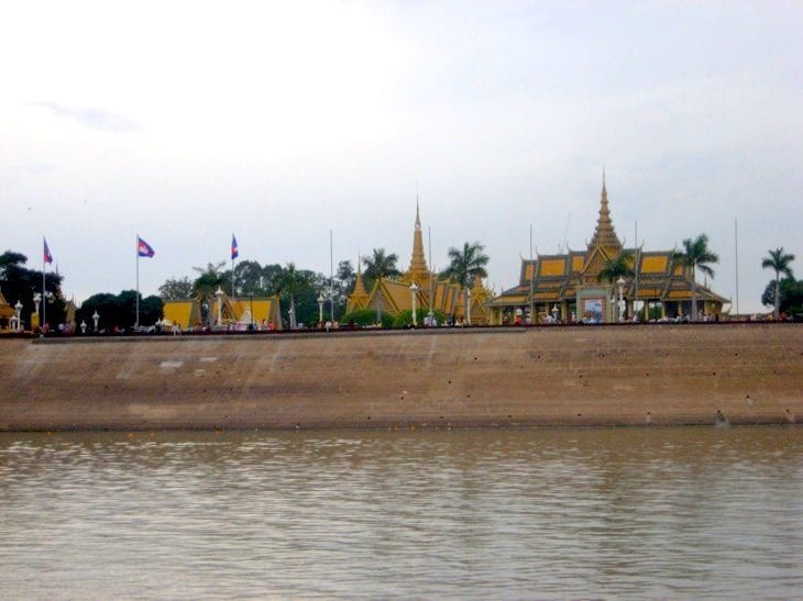 temples lining the river