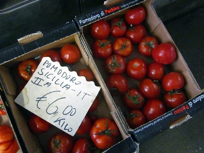 tomatoes in box