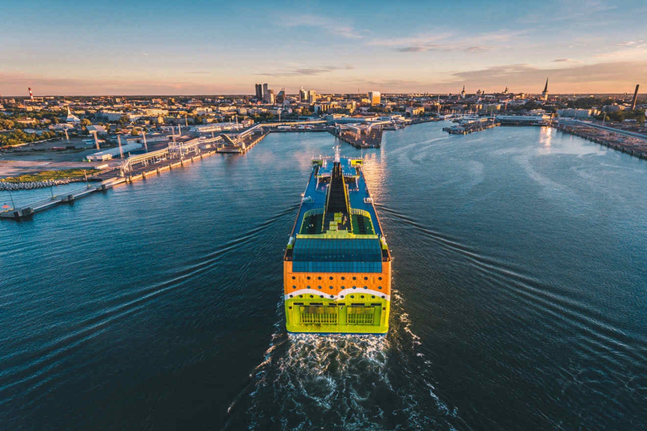 a large container ship in a body of water