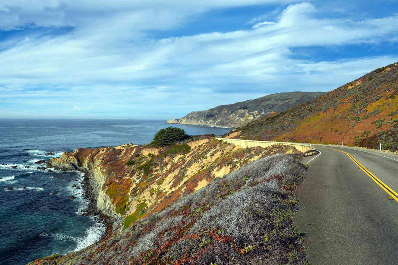 highway next to a coast