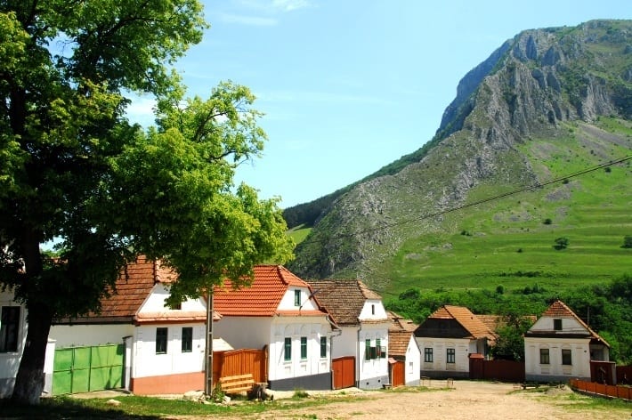 Rimetea Village at foot of greenmountain Transylvania