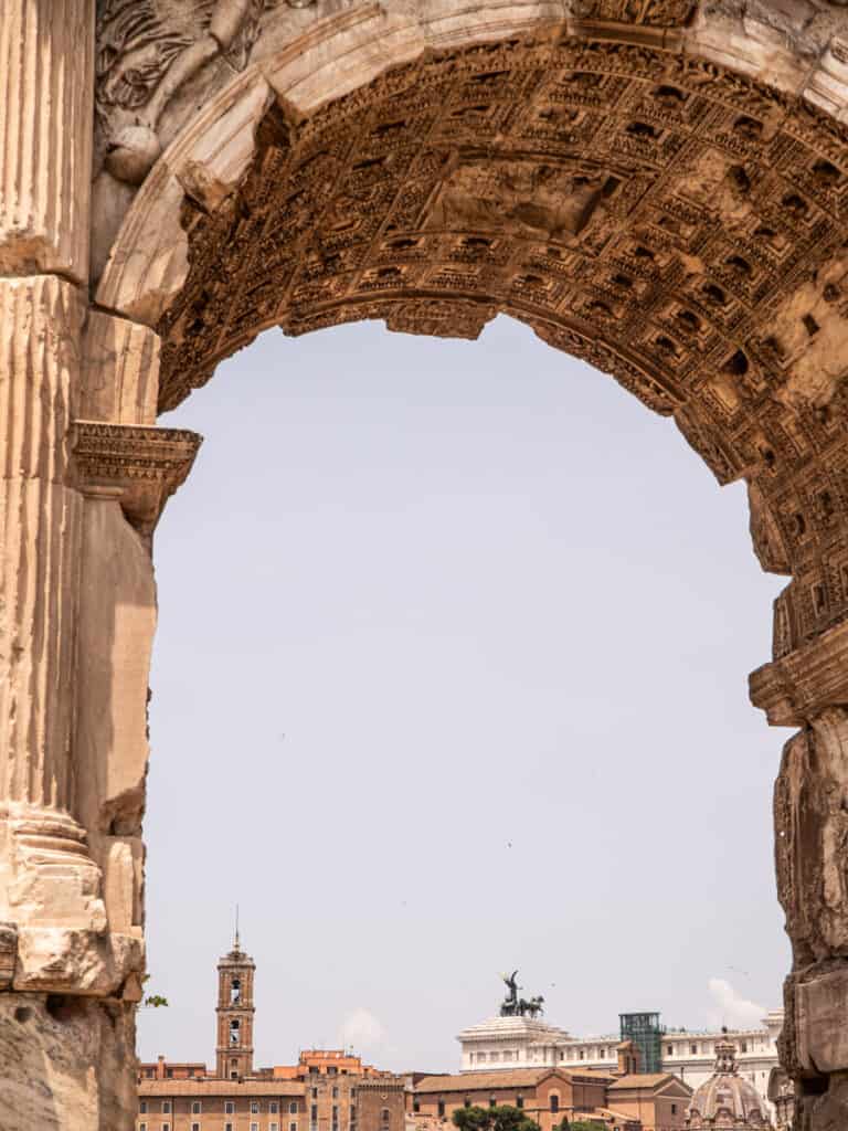 carvings on inside of arch of titus