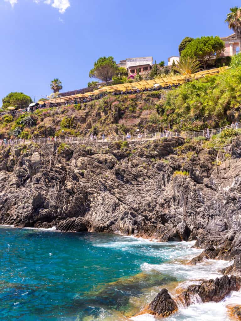 bar on hill at manarola