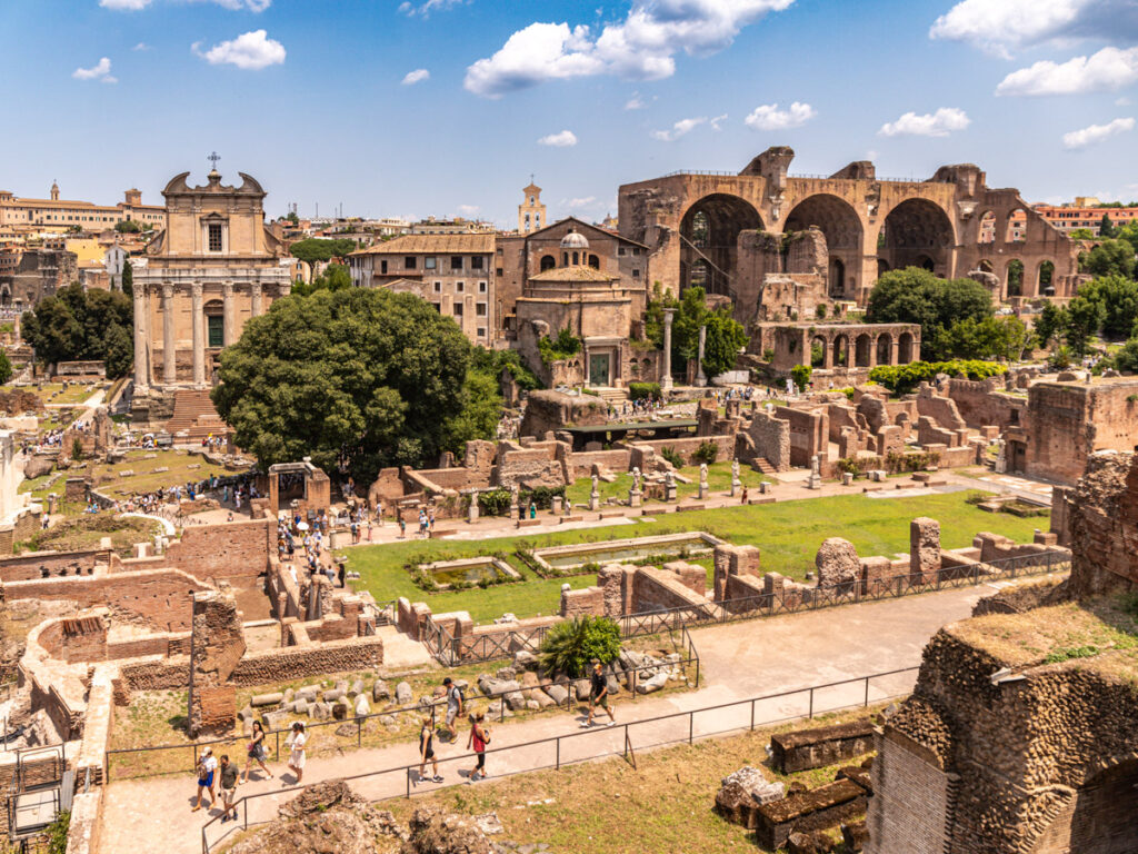 views over roman forum from Palatine hill