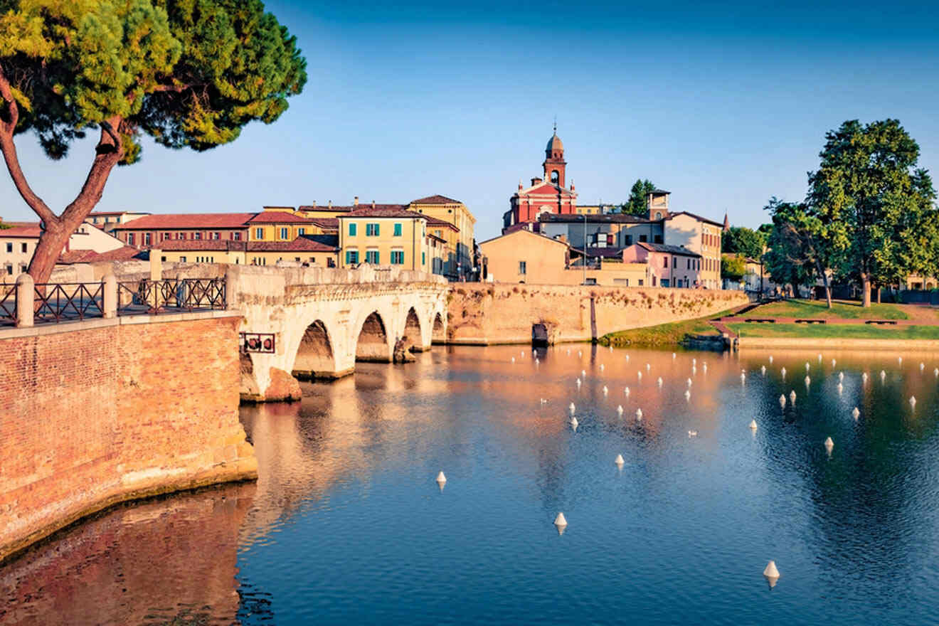 A bridge over a river in a small town.