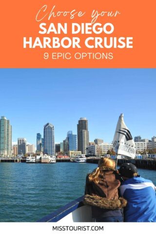 tourists on a cruise overlooking the harbor and the city