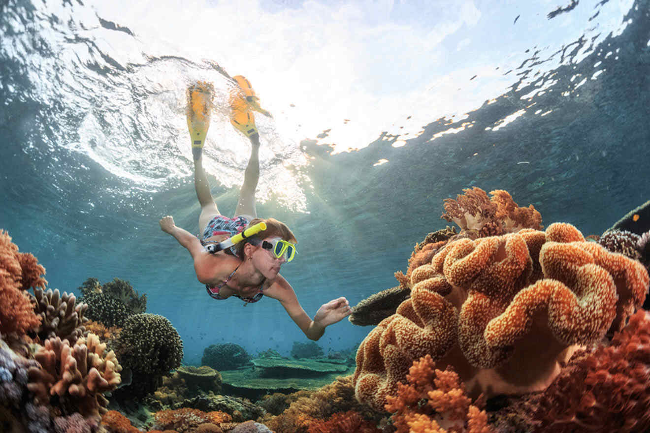 woman snorkeling