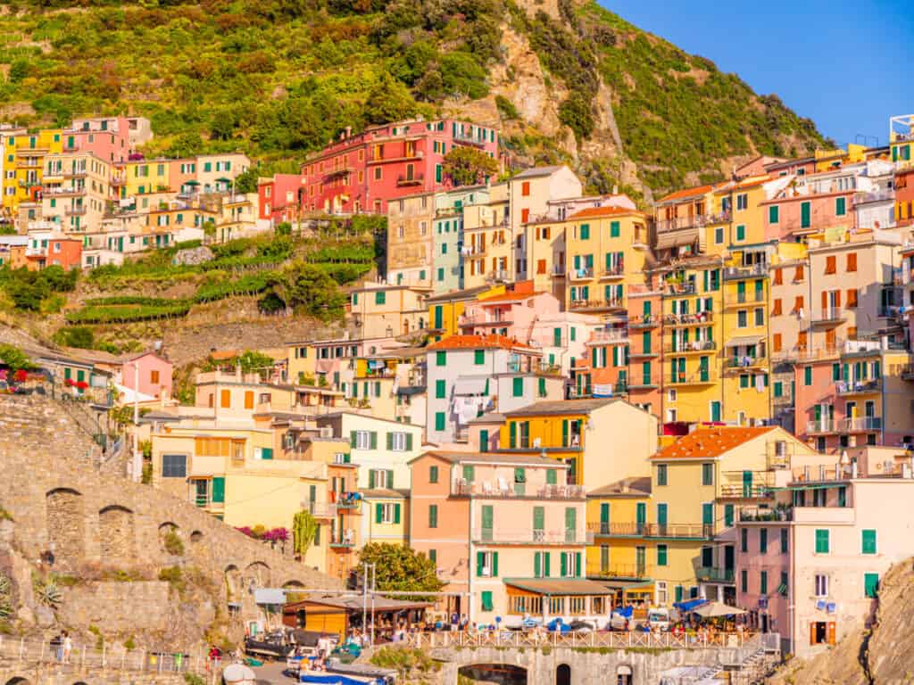 colored buildings of manarola