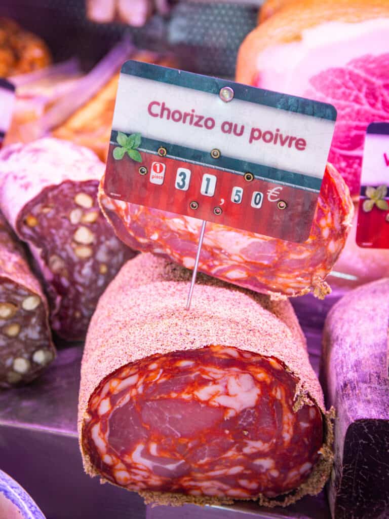 chorizo in deli