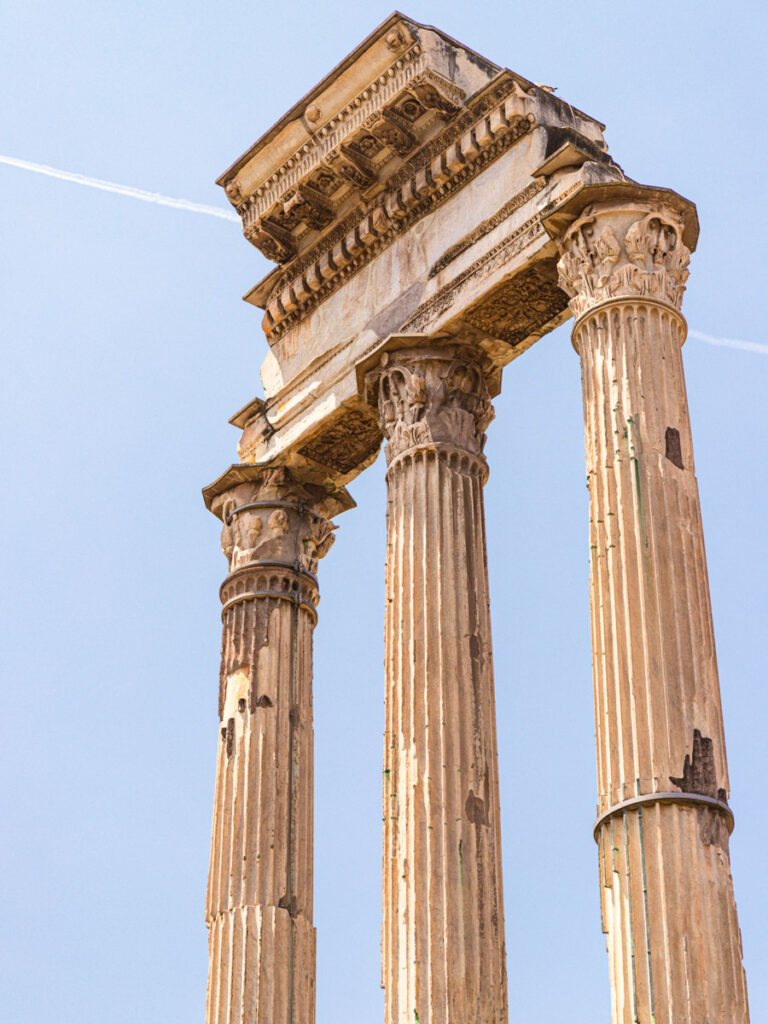 remains of temple colonnade roman forum 