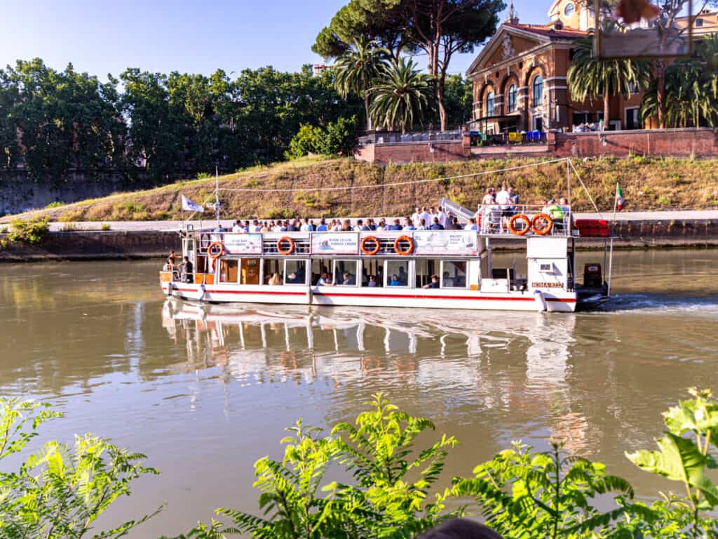 boat on tiber river