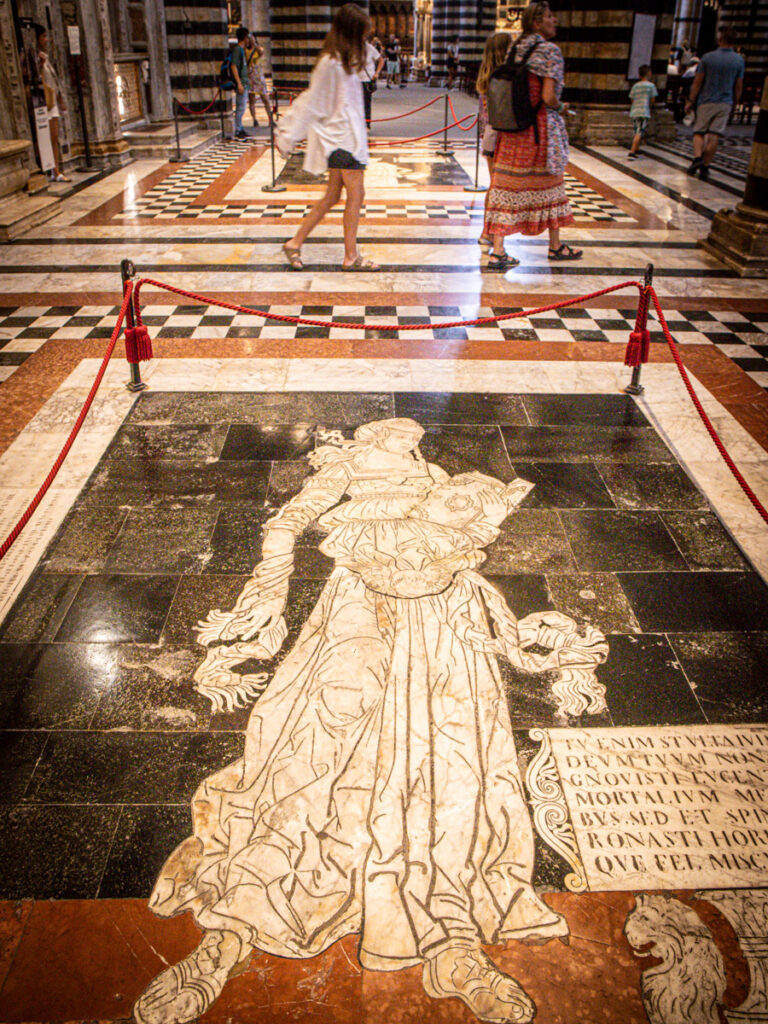 intricate carved marble drawings on the ground