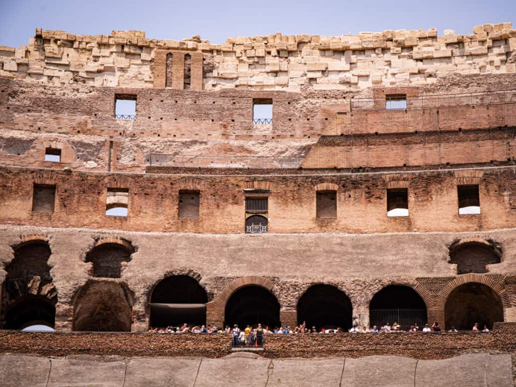 upper levels of colosseum