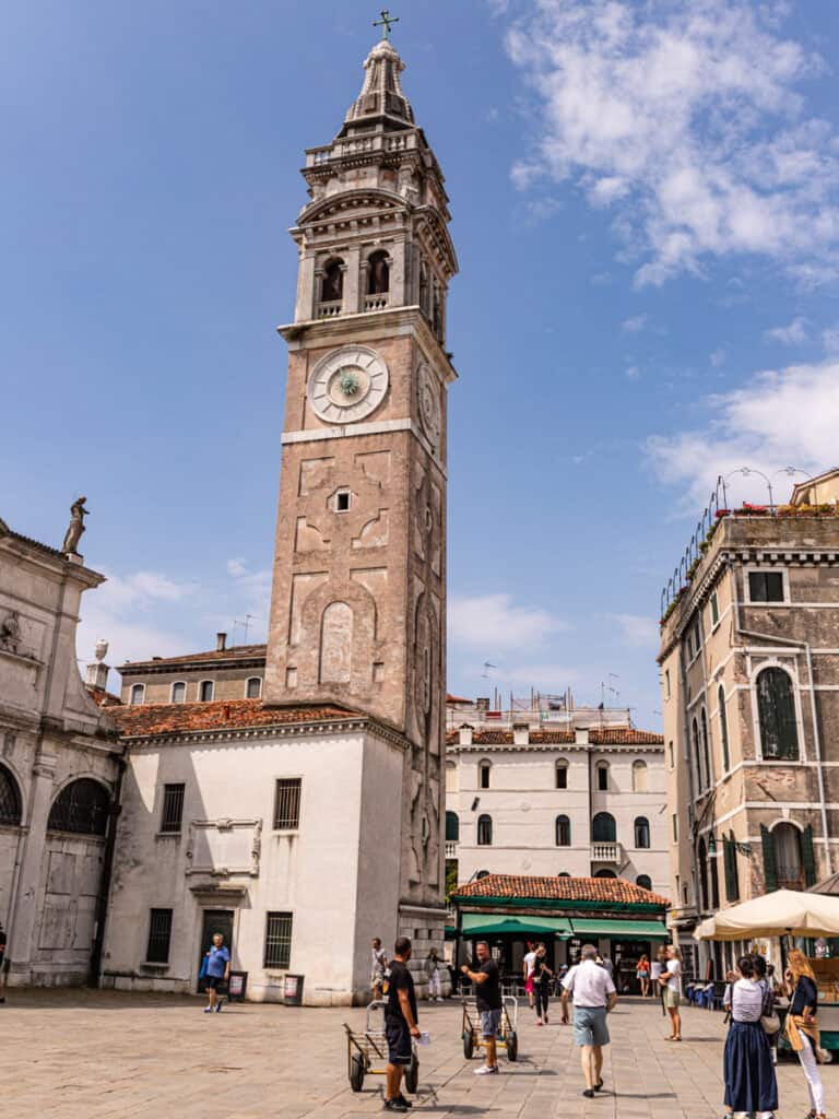 church with tower on Santa Maria Formosa,