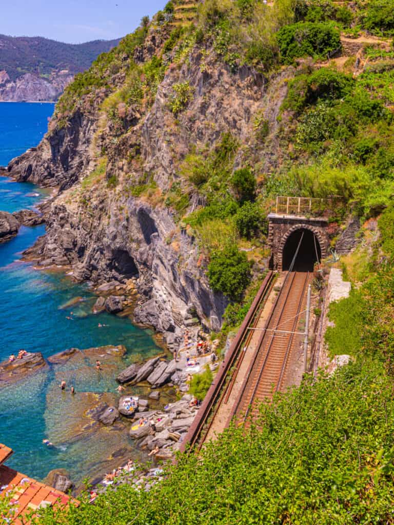 trainline beside coast