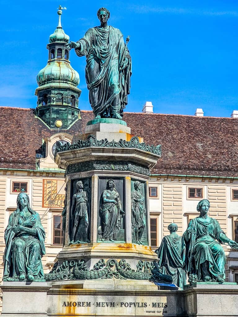 A monument in a city center