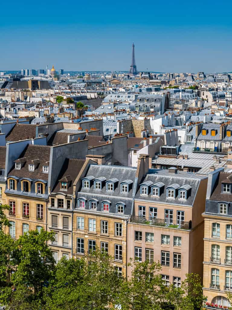 view from Centre Pompidou paris