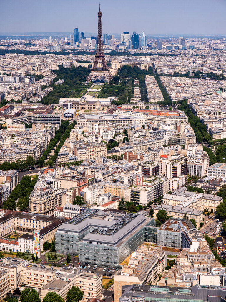 view of eiffel tower from montparnasse