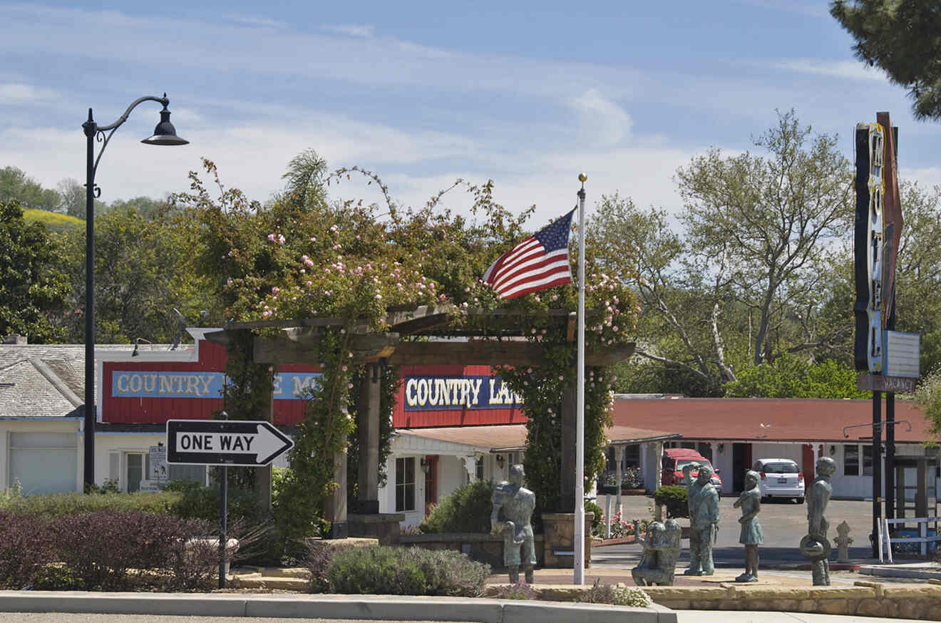 a motel in a town