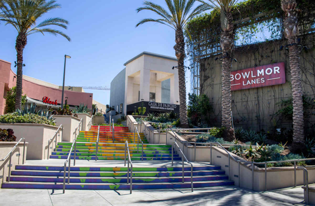 staircase leading to the anaheim garden walk