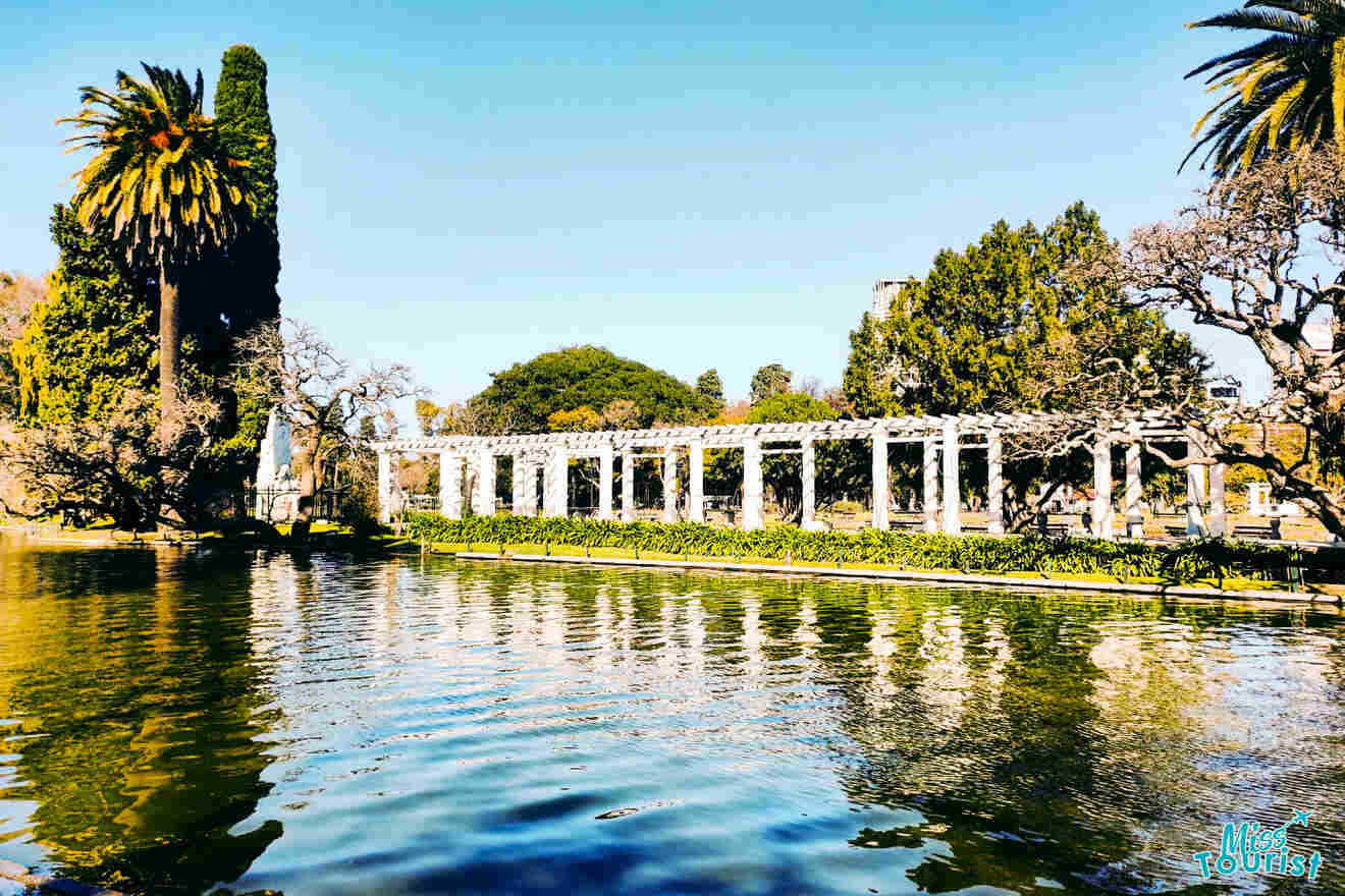 a pond in a park 