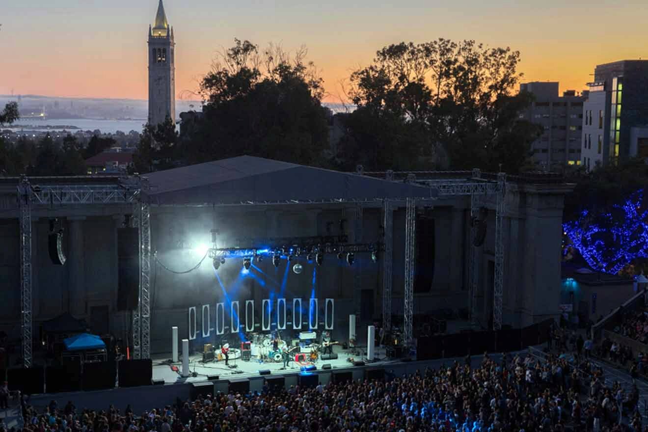 view over an outdoor concert