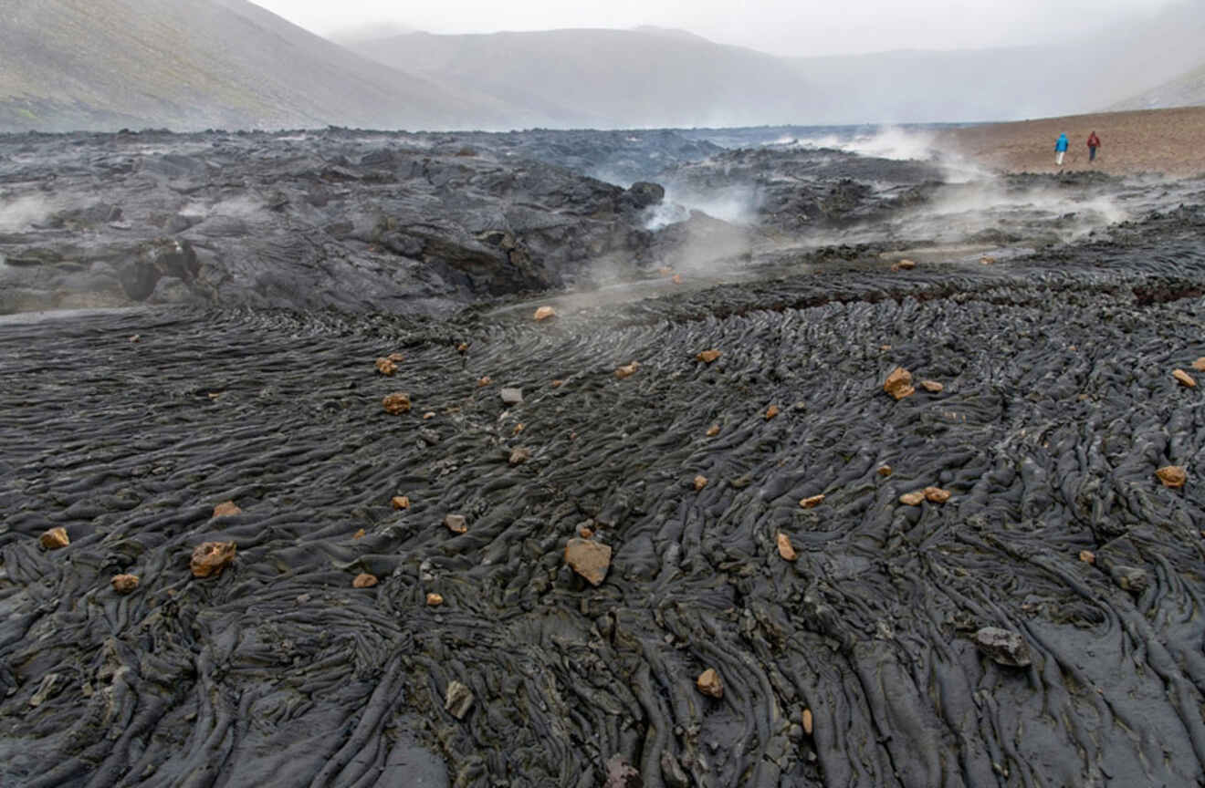 close up look of volcanic rocks