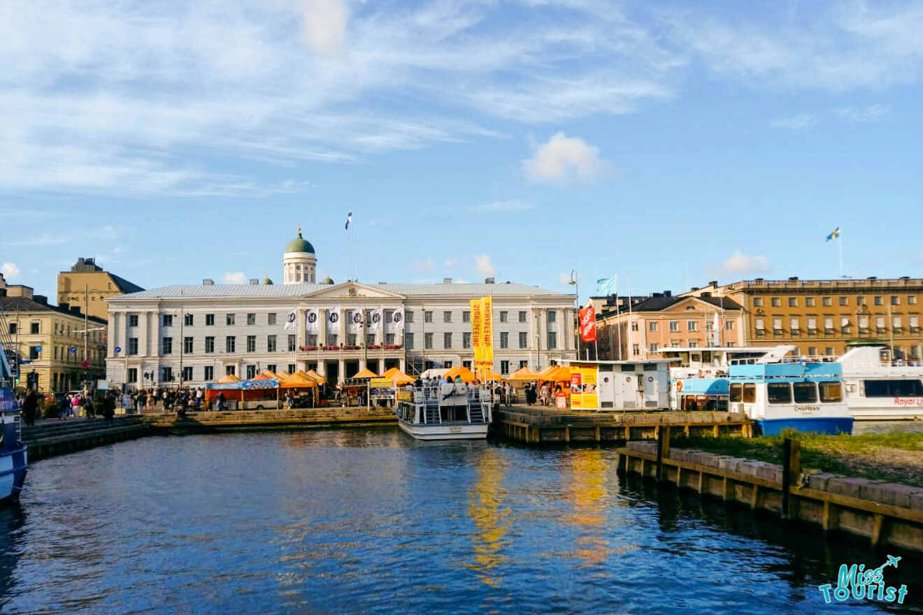 waterfront with buildings in the background