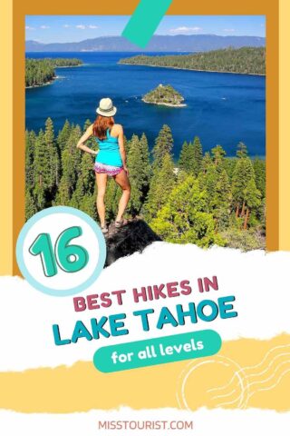 woman sitting on a rock overlooking a lake