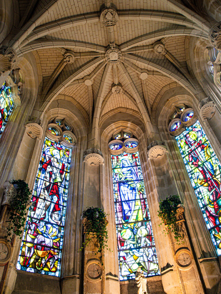 stained glass windows of chapel