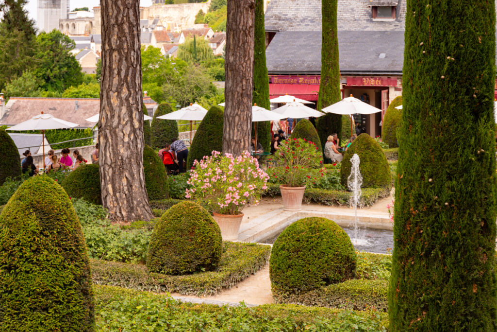 people sitting at restaurant in garden