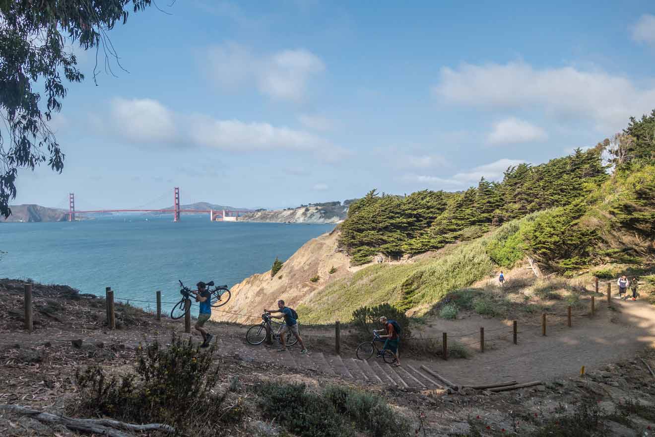 San francisco's golden gate bridge trail.