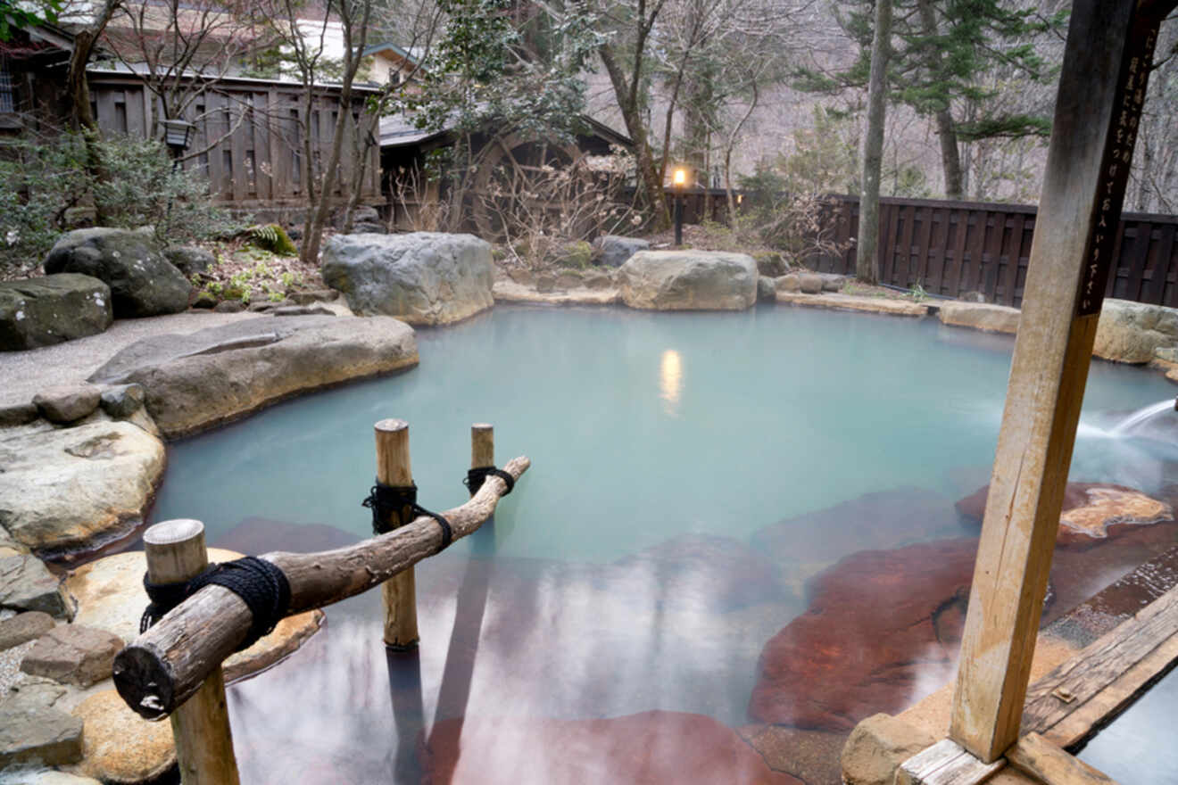 body of water in Japanese ryokan