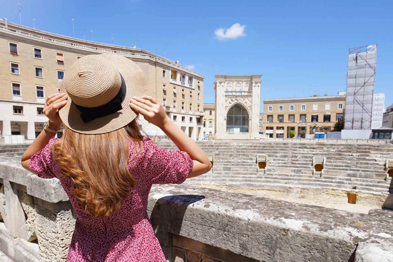 A woman wearing a straw hat.