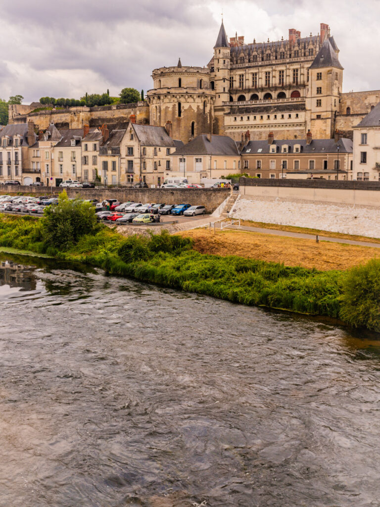 Amboise Castle on hill with river in front