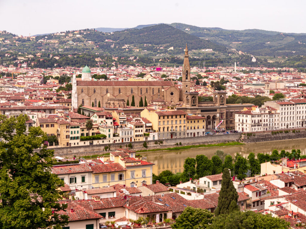 looking over florence and arno river