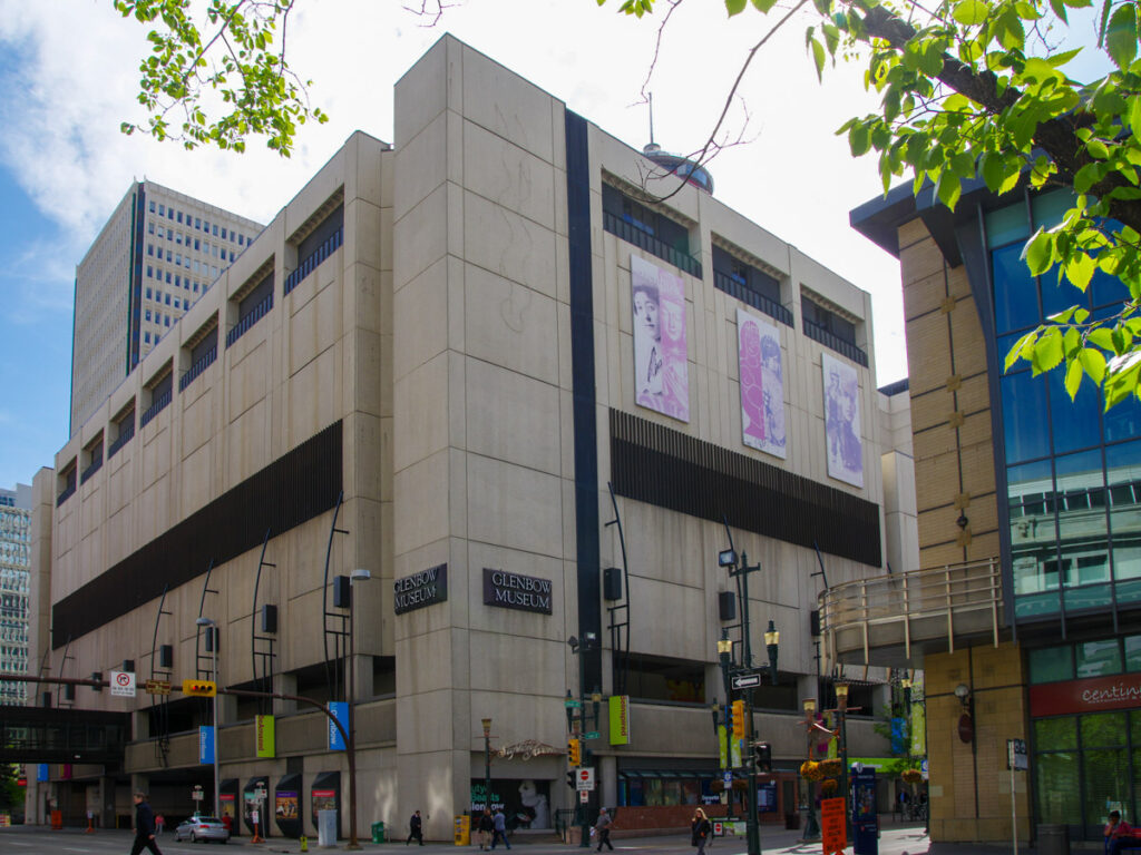 brown square building of glenbow museum