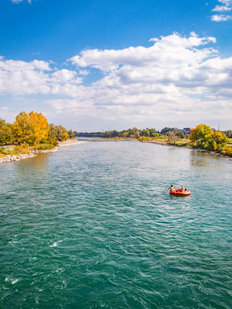 raft on bow river