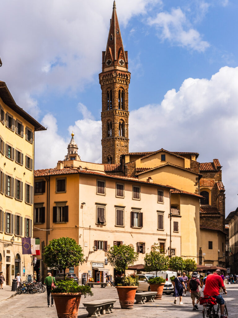 tower and medieval buildings