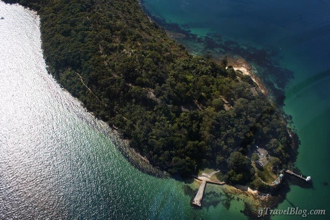 an island from above