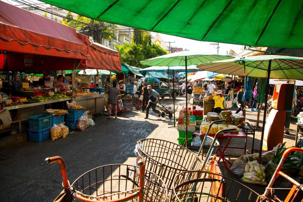 market stalls