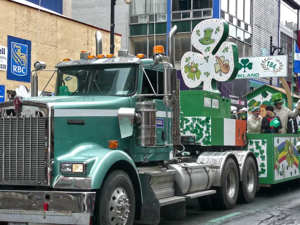 st patricks day on Sainte-Catherine Street