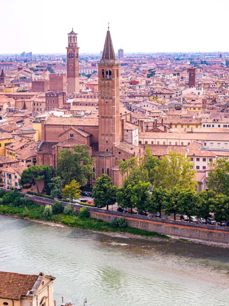 view of church on adige river