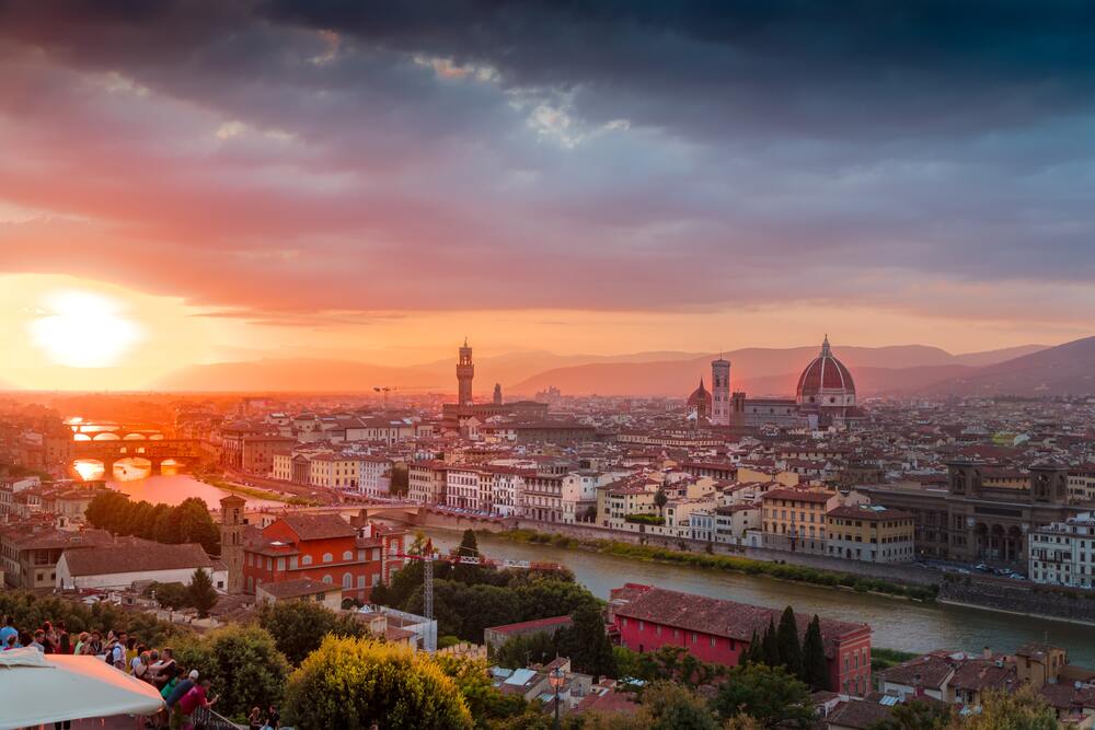 sunset in florence