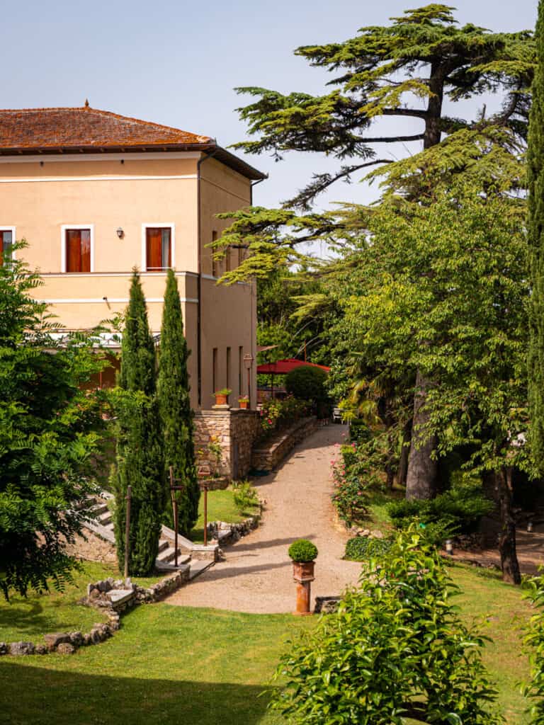 building surrounded by gardens